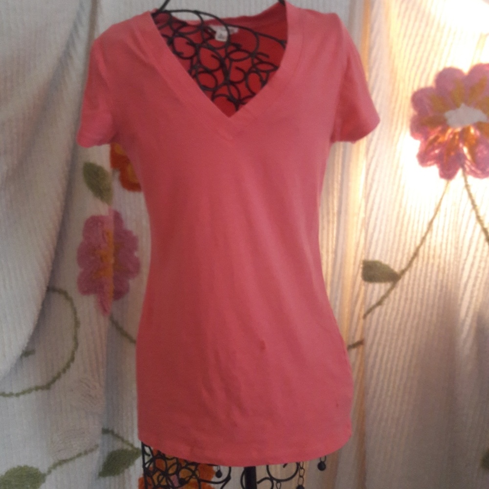 Apricot V Neck Pullover Top